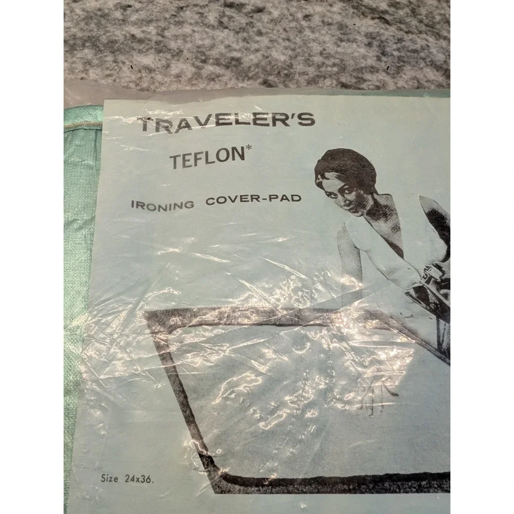 Vintage Traveler's Teflon‎ Ironing Cover-Pad Mint Metallic Gustin Kramer Co